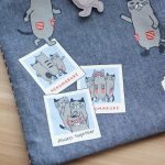 Japanese cat-shaped magnetic buckle fabric embroidered cat bag knitted fabric shopping small handbag handbag handbag handbag